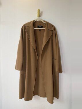 Weekend Max Mara Rovo Camel Virgin Wool Wrap Coat IT 38 US 4